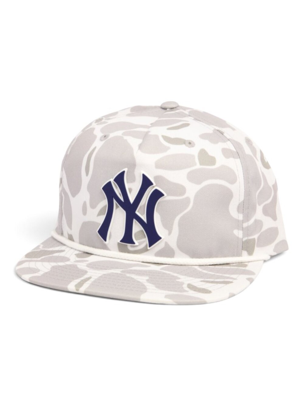 New York Yankees Navy NY 3D Umpqua Rope Hat- Blizzard Duck Camo/ White